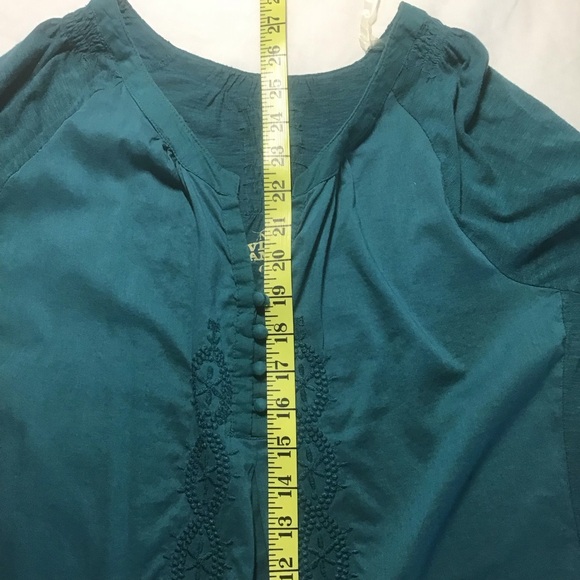 Nine West Vintage America Green Embroidered Top, Size M - Picture 12 of 12